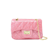 Load image into Gallery viewer, Classic Quilted Sparkle Mini Bag: Silver