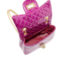 Load image into Gallery viewer, Classic Quilted Sparkle Mini Bag: Silver