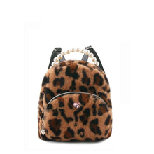 Load image into Gallery viewer, Leopard Plush Micro Mini Backpack