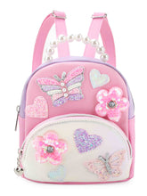 Load image into Gallery viewer, Butterfly Applique Color Block Micro Mini Backpack