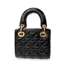 Load image into Gallery viewer, Black Heart-Quilted Bag