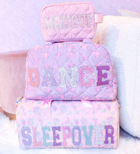 Load image into Gallery viewer, 'SLEEPOVER' Floral Printed Quilted Large Duffle Bag