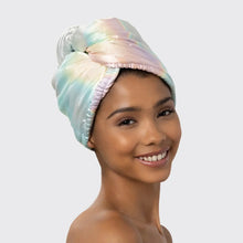 Load image into Gallery viewer, Satin-Wrapped Hair Towel