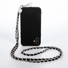 Load image into Gallery viewer, Miami Chains Silver Black Crossbody Phone Chain