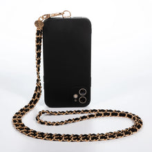 Load image into Gallery viewer, Miami Chains Golden Black Crossbody Phone Chain