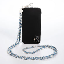Load image into Gallery viewer, Miami Chains Denim Dream x Matte Silver Crossbody Phone Chain