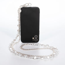 Load image into Gallery viewer, Miami Chains Something About Silver - Matte Silver & Pearl Crossbody Phone Chain