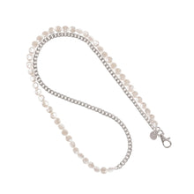Load image into Gallery viewer, Miami Chains Something About Silver - Matte Silver & Pearl Crossbody Phone Chain