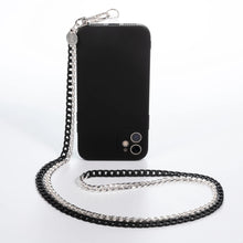 Load image into Gallery viewer, Miami Chains Two Tone Black N' Silver Crossbody Phone Chain