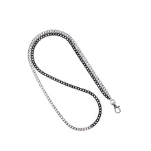 Load image into Gallery viewer, Miami Chains Two Tone Black N' Silver Crossbody Phone Chain
