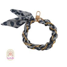 Load image into Gallery viewer, Miami Chains Denim Cheetah Phone Wristlet