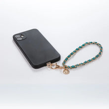 Load image into Gallery viewer, Miami Chains Gold N' Emerald Phone Wristlet