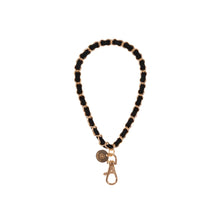 Load image into Gallery viewer, Miami Chains Golden Black Phone Wristlet