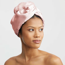 Load image into Gallery viewer, Satin-Wrapped Hair Towel