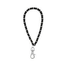 Load image into Gallery viewer, Miami Chains Silver Black Phone Wristlet