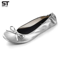 Load image into Gallery viewer, Silky Toes Foldable Flat Slipper Shoes