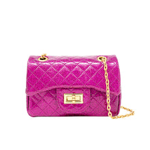 Load image into Gallery viewer, Classic Quilted Sparkle Mini Bag: Silver