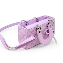 Load image into Gallery viewer, Quilted Rectangle Bow Charm Handbag