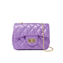 Load image into Gallery viewer, Classic Quilted Sparkle Mini Bag: Silver