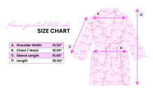 Load image into Gallery viewer, Orchid Floral Bow Print Fleece Printed Bath Robe