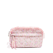 Load image into Gallery viewer, Quilted Floral Printed Pouch with Charm