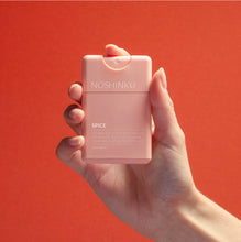 Load image into Gallery viewer, Refillable Natural Hand Sanitizer- ORANGE SPICE POCKET SPRAYER