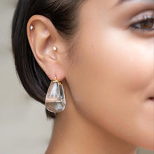 Load image into Gallery viewer, Clear Chunky Bucket Hoop Earrings
