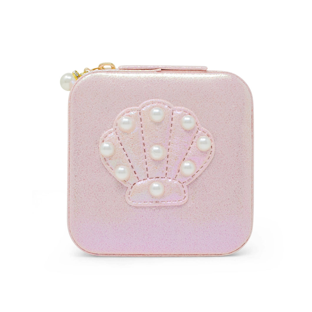 Mermaid Seashell Pearl Jewelry Box: Pink