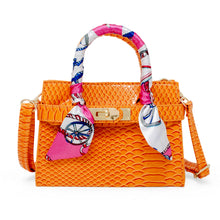 Load image into Gallery viewer, Girl&#39;s Vivid Crocodile Scarf Handbag

