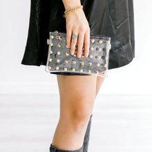 Load image into Gallery viewer, The Sloane Clear Studded Pouch
