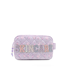 Load image into Gallery viewer, 'SKINCARE' Quilted Floral Printed Pouch
