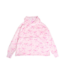 Load image into Gallery viewer, Fleece Printed Pullover Oversized Blanket Hoodie: Pink Bow Print
