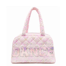 Load image into Gallery viewer, 'DANCE' Floral Printed Quilted Medium Duffle Bag
