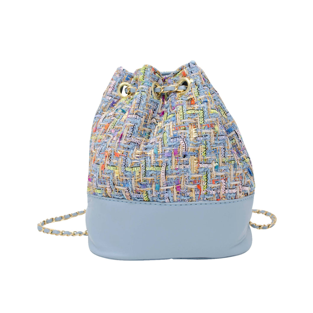 Girl's Tweed Drawstring Backpack Bag