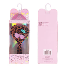Load image into Gallery viewer, Cherry Leopard Printed Heart Shaped Hairbrush
