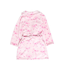 Load image into Gallery viewer, Pink Bow Fleece Printed Bath Robe
