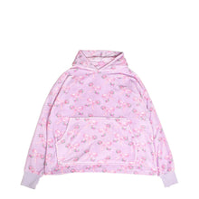 Load image into Gallery viewer, Fleece Printed Pullover Oversized Blanket Hoodie: Orchid Floral Bow Print
