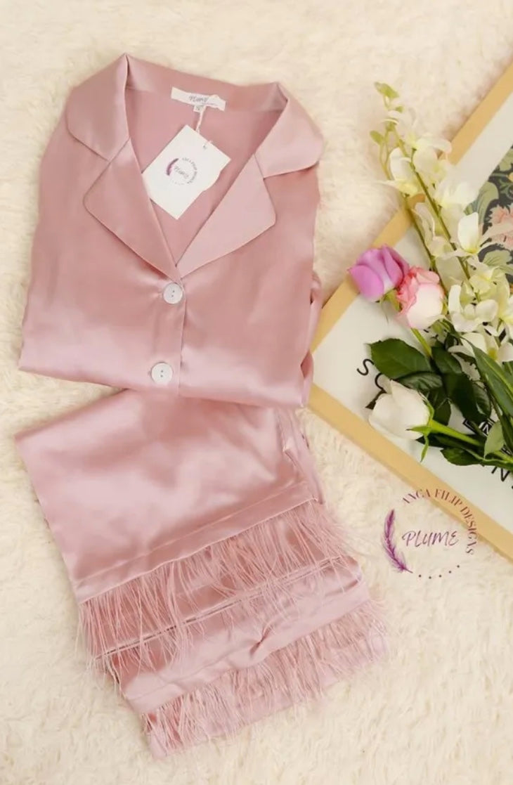 Rose Blush Feather Pajamas