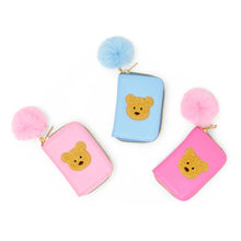 Load image into Gallery viewer, Teddy Pom Pom Zip Wallet

