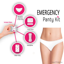 Load image into Gallery viewer, On the Go Emergency Black Bikini Underwear kits by Panty Fresh
