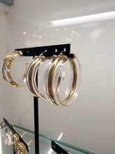 Load image into Gallery viewer, Ridge Lucite Hoop Earrings
