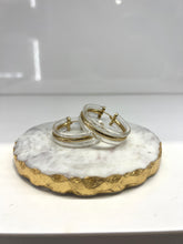 Load image into Gallery viewer, Ridge Lucite Hoop Earrings
