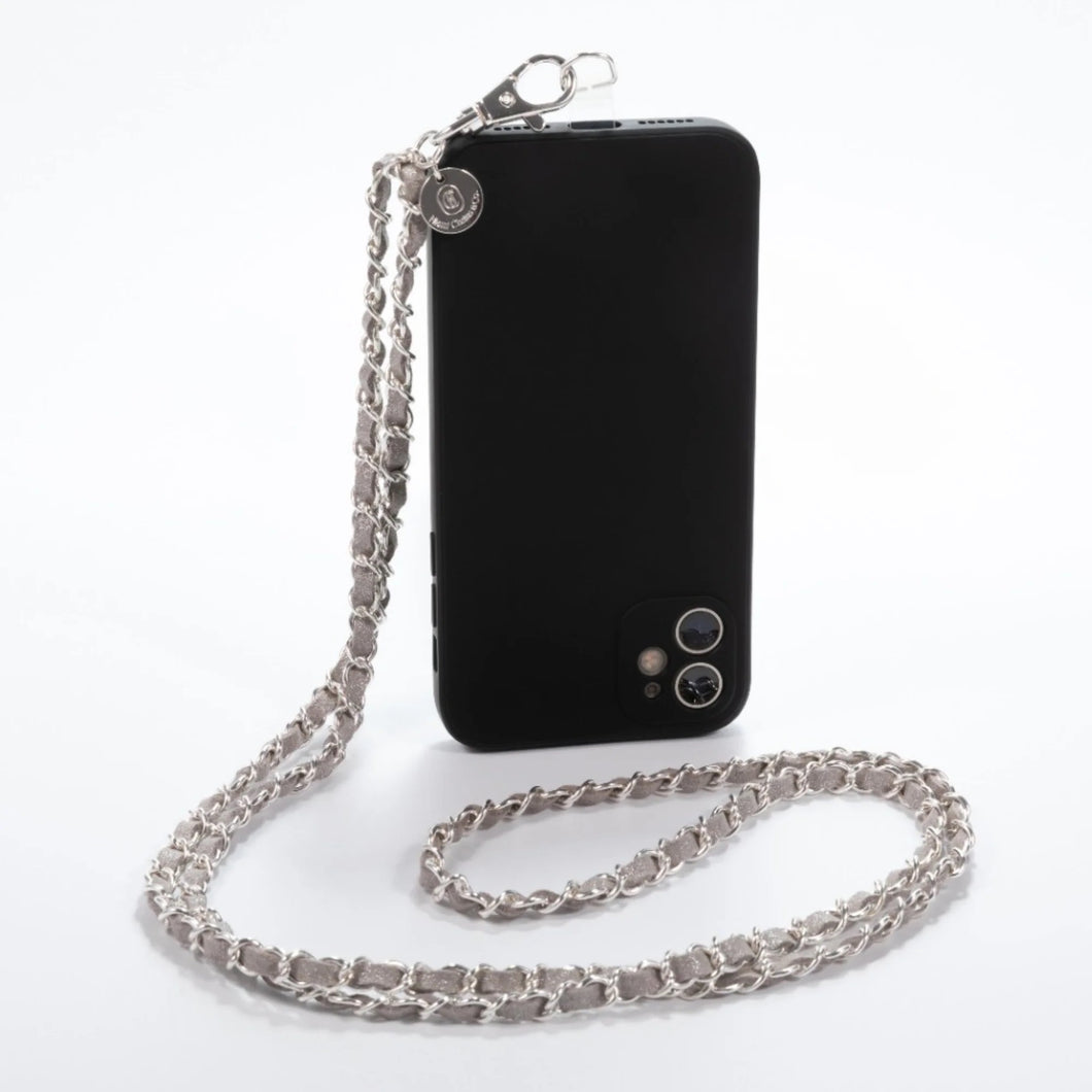 Miami Chains Silver on Silver Crossbody Phone Chain