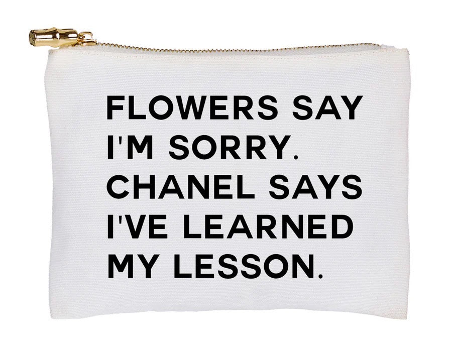 Flowers Say Flat Zip Pouch