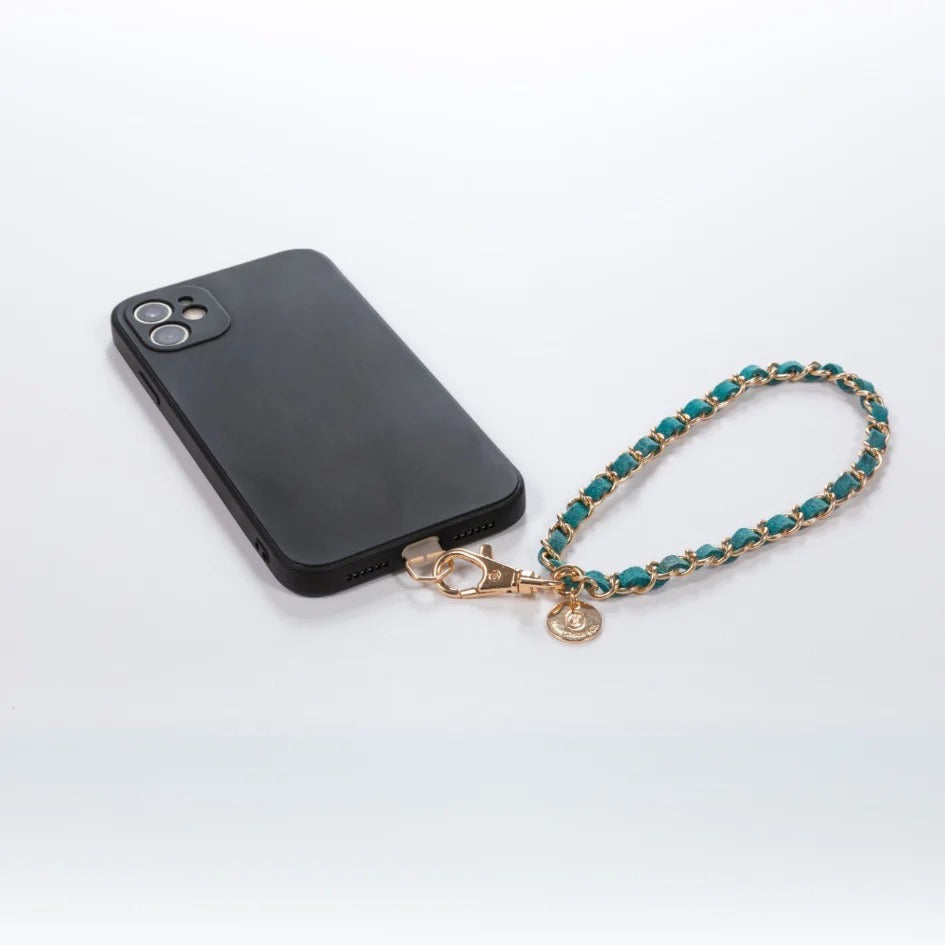 Miami Chains Gold N' Emerald Phone Wristlet