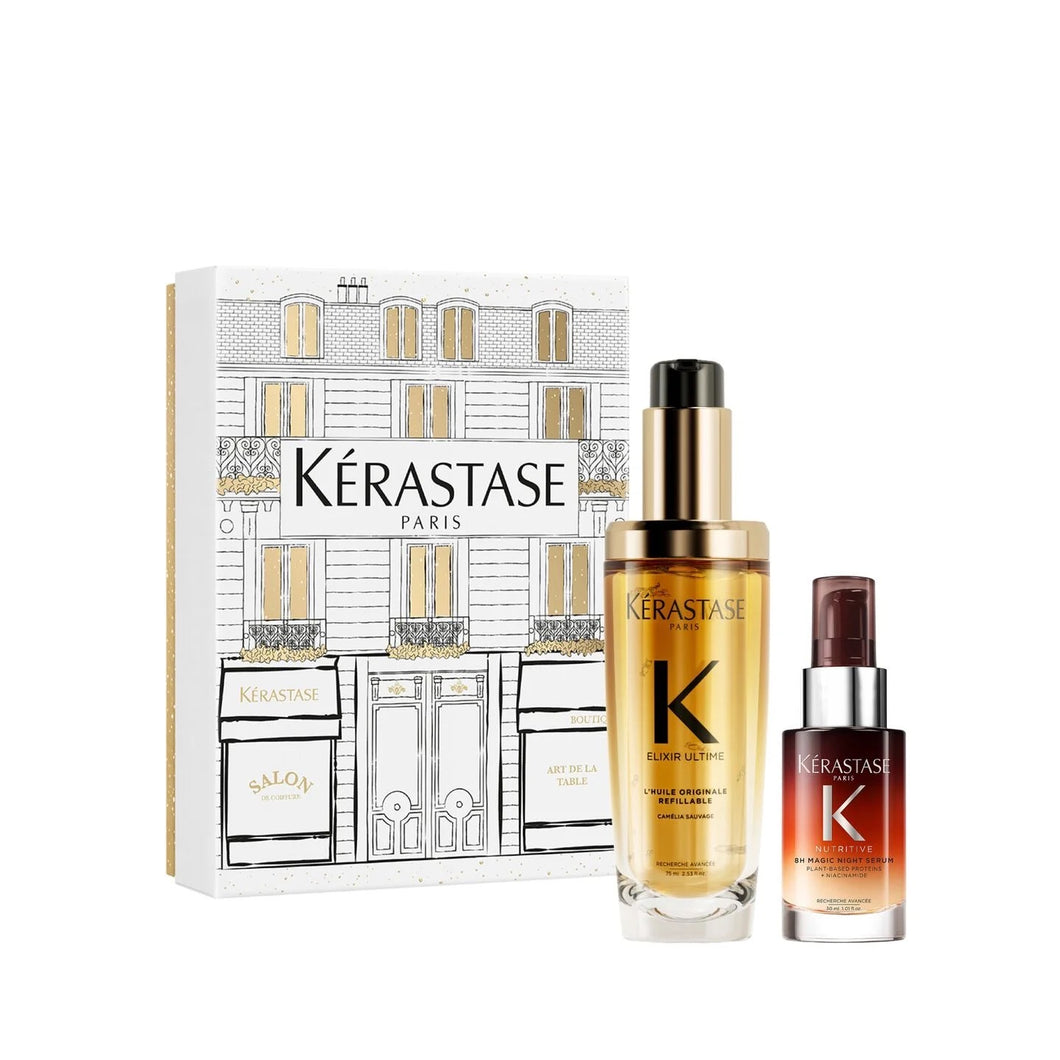 Kerastase Elixir Ultime & 8Hr Night Serum Duo Holiday Gift Set