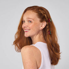 Load image into Gallery viewer, Mini Rhinestone Claw Clips 2pc Set - Cherry
