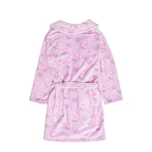 Load image into Gallery viewer, Orchid Floral Bow Print Fleece Printed Bath Robe

