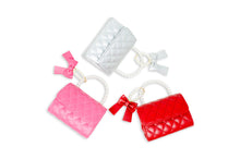Load image into Gallery viewer, Quilted Pearl Handle Bow Ribbon Handbag
