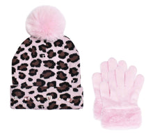 Load image into Gallery viewer, Leopard Print Hat &amp; Glove Set
